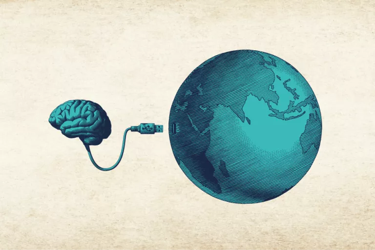 Brain Globe Campaign Image 25 years VIB on the origin of impact